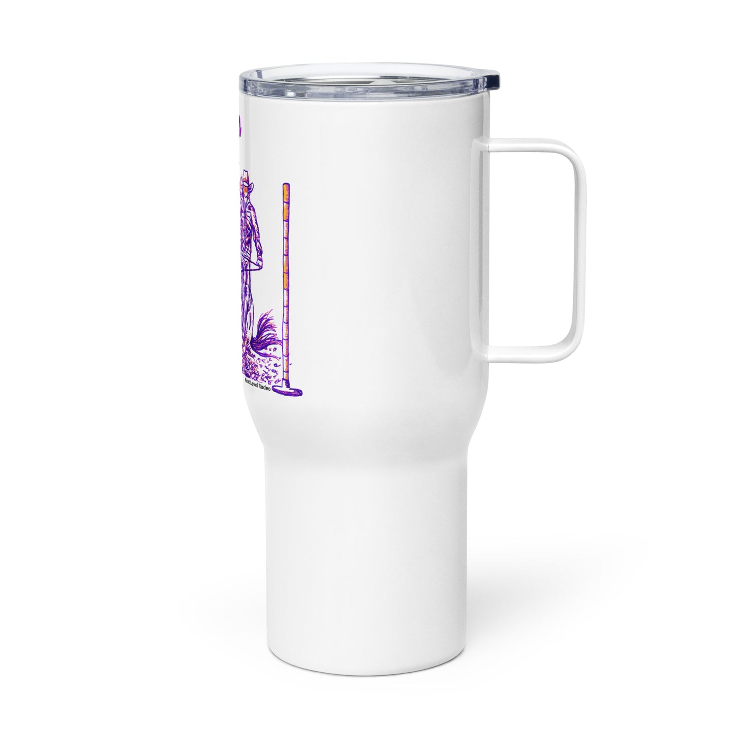 Travel mug with a handle