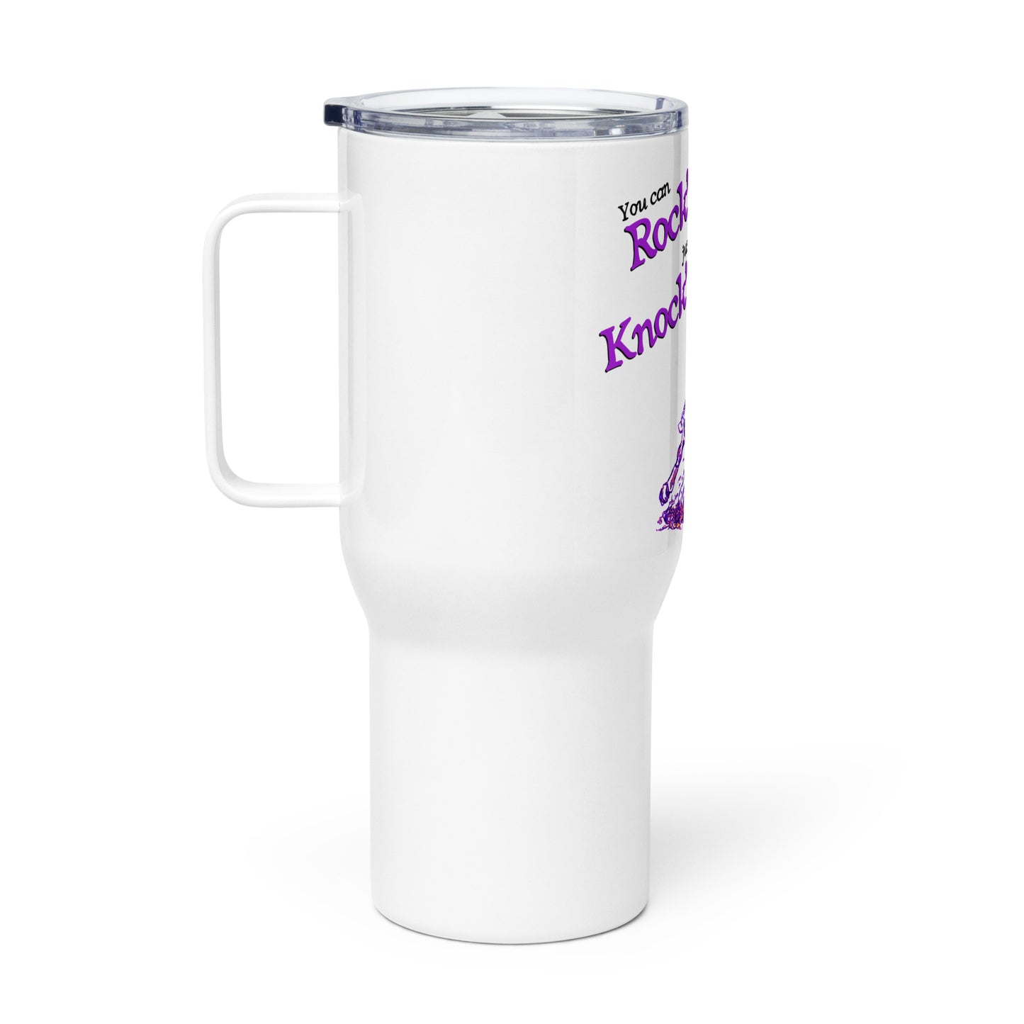 Travel mug with a handle